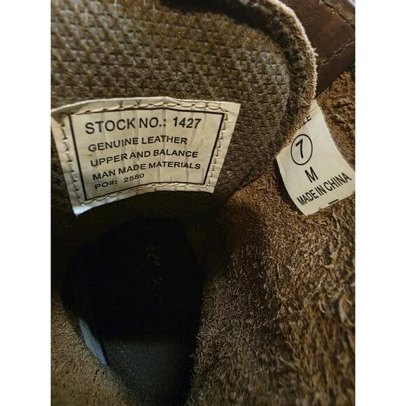 Ad Tec Work Boots Mens Sz 7M Brown Oil Tanned Leather Water Resistant 1427 Shoes - Picture 14 of 15